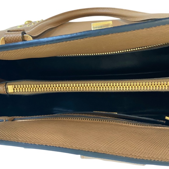 Prada Saffiano Cuir Studded Promenade Shoulder Bag – Authentic COA, Card & Strap - Picture 11 of 16